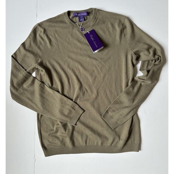 Ralph Lauren Purple Label Women’s Wool Brown Sweater Medium NWT $690 - Picture 8 of 9